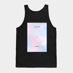 Positive Affirmation Modern Aesthetic Pink and Blue Gradient Aura Y2K Tank Top